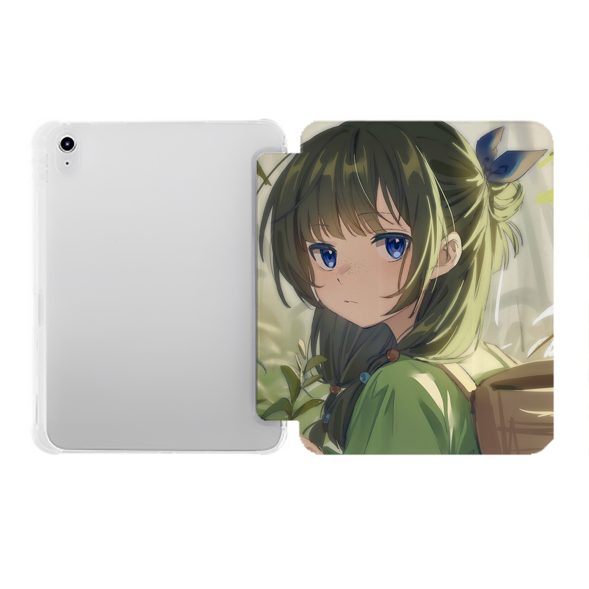 （画像用） 薬屋のひとりごと The Apothecary Diaries IPad ケース ペン収納付き 三つ折りスタンド PUレザー×シリコン 対応機種9.5/10.5/10.9インチ